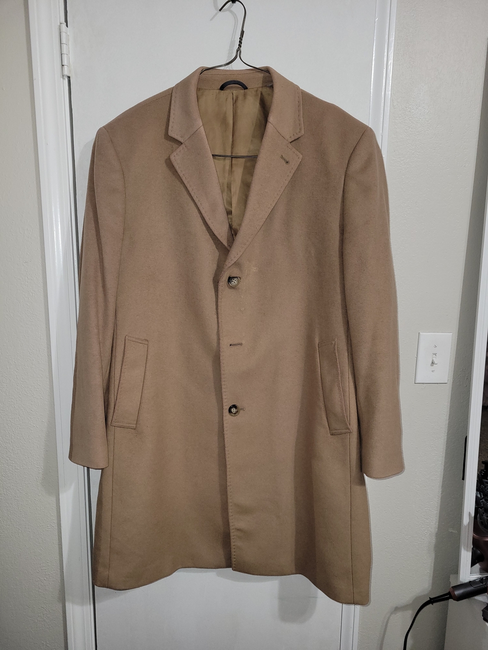 Michael Kors Men's Camel Wool Pea Coat